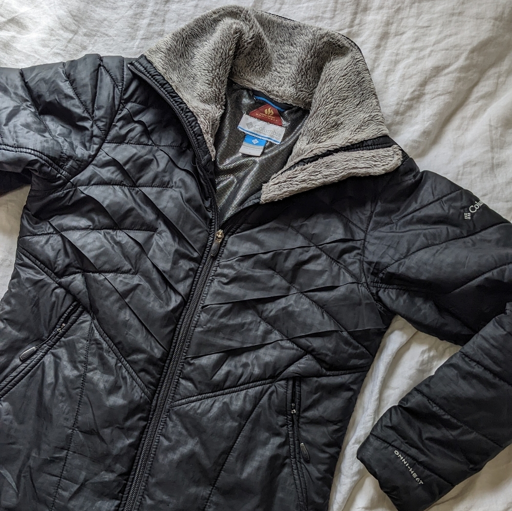 Columbia Omni-Heat Faux Fur Collared Lightweight Winter Jacket